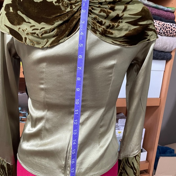 Silk & Burnout Velvet Wrap Top - Picture 6 of 11